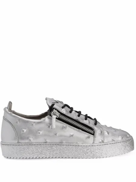 Giuseppe Zanotti кеды Frankie с заклепками, серебристый