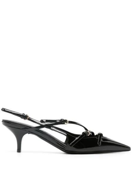 Туфли-лодочки с пряжкой Miu Miu, черный