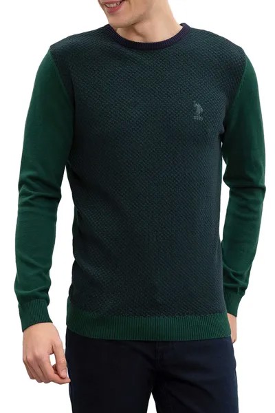 Джемпер мужской U.S. POLO Assn. G081GL0TK0OLSER зеленый S