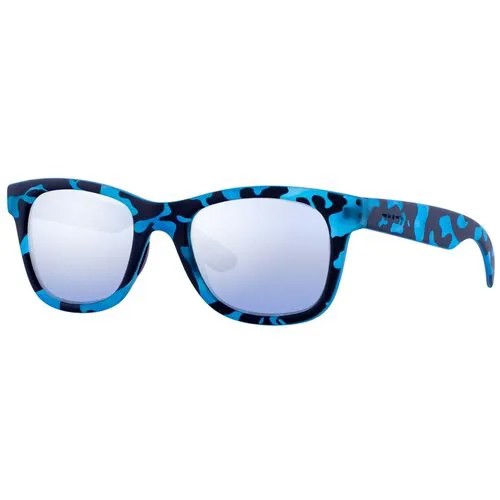 Солнцезащитные очки Italia Independent, вайфареры, оправа: пластик, с защитой от УФ, зеркальные, черный