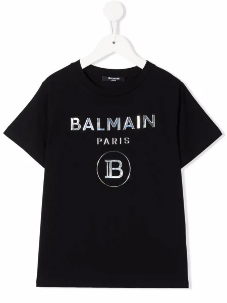 Balmain Kids футболка с логотипом