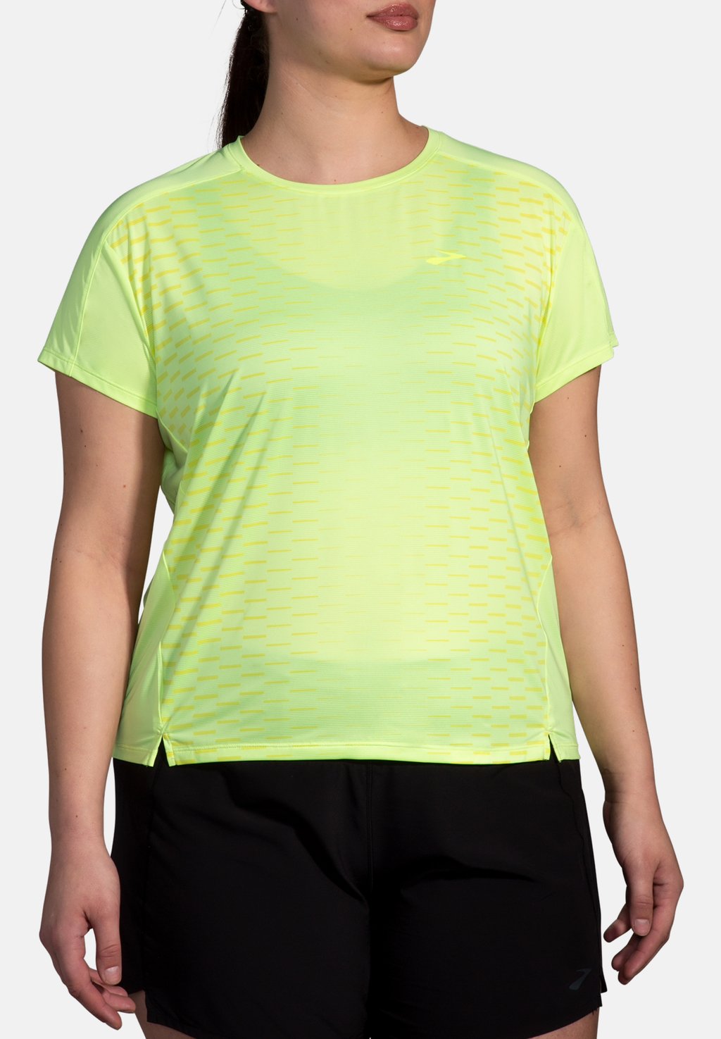 Спортивная футболка SPRINT FREE SHORT SLEEVE 2.0 Brooks, цвет lt lime interval gradient