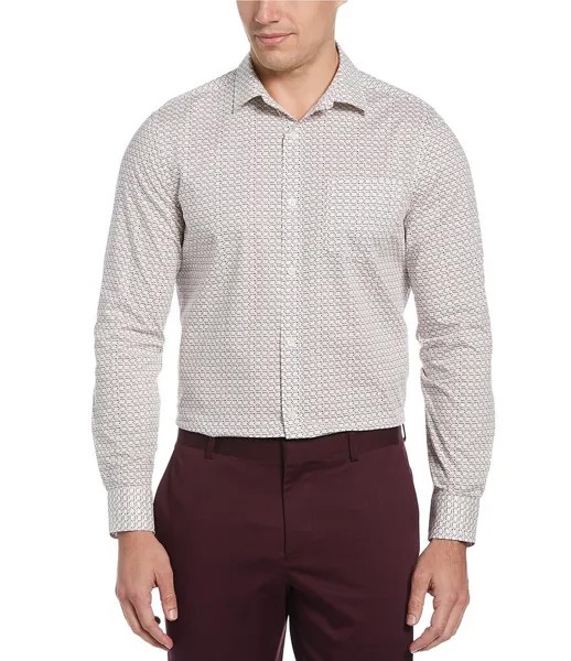 Рубашка Perry Ellis Performance из эластичной ткани с микро-цепочкой и длинными рукавами, мультиколор