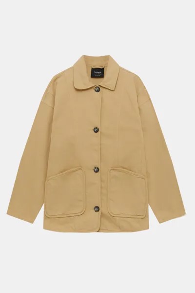 Куртка женская Pull&Bear PUL550691867 бежевая S. Доставка из-за рубежа.