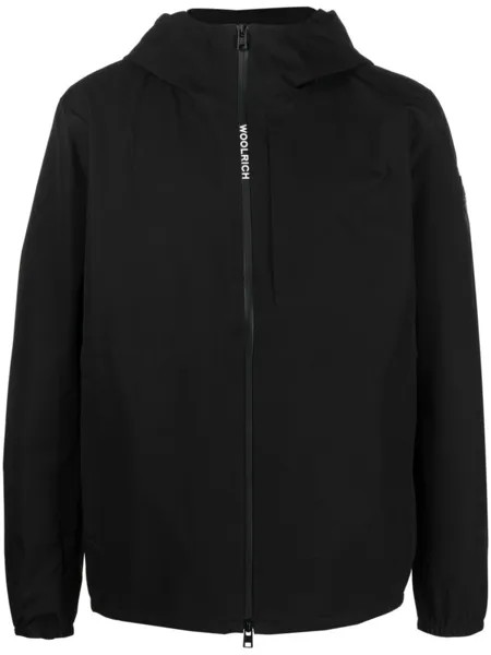 Woolrich куртка на молнии с капюшоном, черный