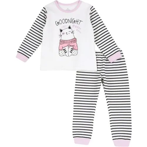 Пижама  Chicco, размер 92, белый, черный