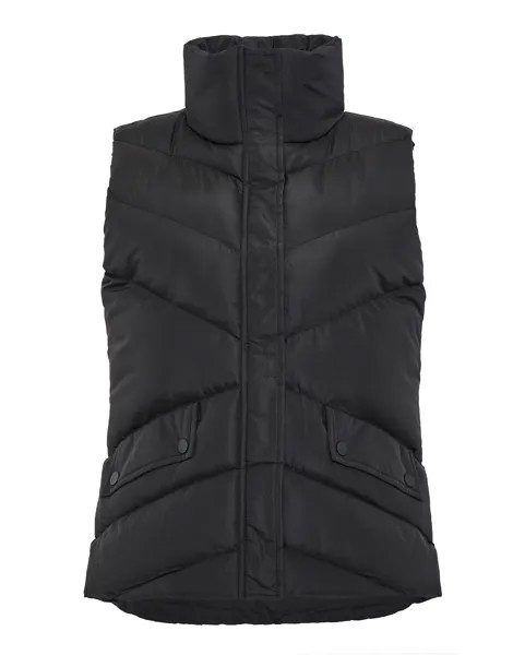 Утепленный жилет Threadbare THB Ladies Hazzi Quilted Gilet, черный