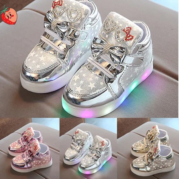 Малышей Baby Fashion кроссовки звезды светлые ребенка красочные легкие туфли сапоги Lumineuse