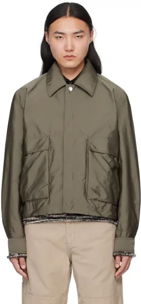 Серо-коричневая куртка свободного кроя Filippa K