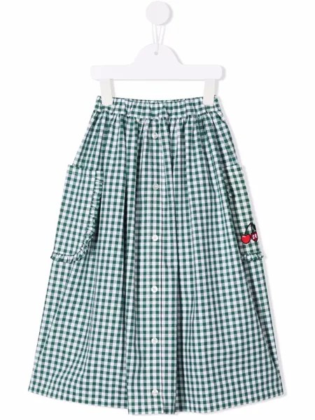 SONIA RYKIEL ENFANT юбка в клетку гингем