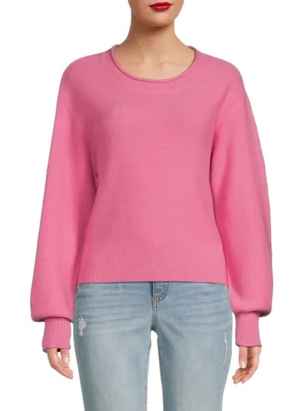 Кашемировый свитер Emelita Loveshackfancy, цвет Vivid Pink