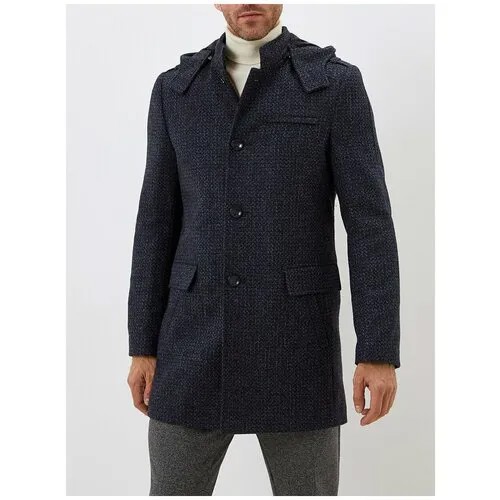 Пальто Berkytt, демисезон/зима, силуэт полуприлегающий, капюшон, размер 52/182, серый
