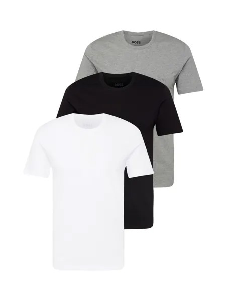 Футболка стандартного кроя BOSS Black Classic, пестрый серый/черный/белый