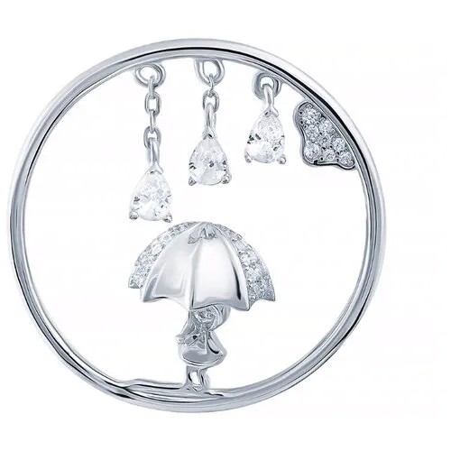 Брошь ELEMENT47, серебро, 925 проба