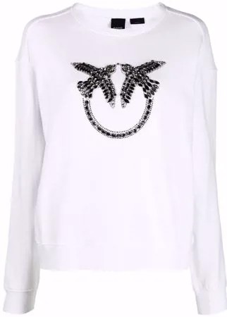 PINKO толстовка с логотипом Love Birds