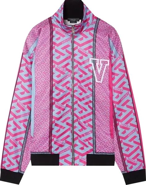 Толстовка Versace Greca Print Zip Up 'Multicolor', разноцветный