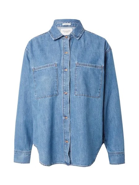 Блуза Abercrombie & Fitch, синий джинсовый