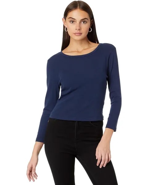 Футболка Michael Stars Emma 3/4 Sleeve Crop, цвет Nocturnal