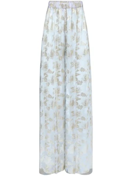 Nina Ricci жаккардовые брюки палаццо, синий