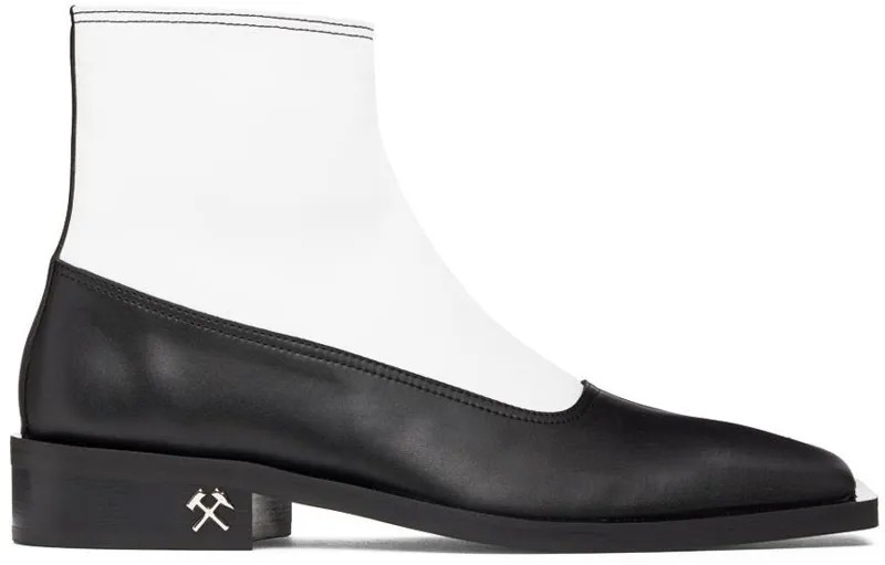 Бело-черные ботинки Kaan GmbH