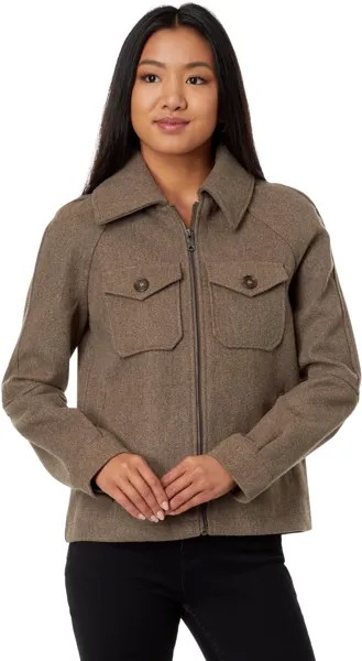 Куртка Relaxed Zip Front Jacket Avec Les Filles, цвет Chocolate