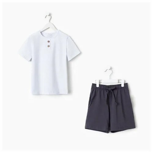 Комплект одежды Minaku, размер 98, белый, черный