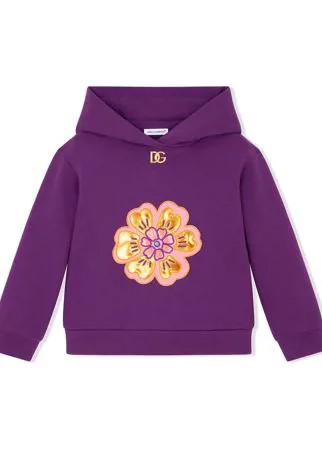 Dolce & Gabbana Kids худи с цветочной нашивкой