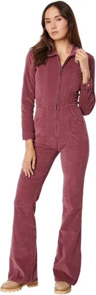 Комбинезон Free People Jayde Cord Flare Jumpsuit, цвет Cordovan