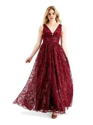 BLONDIE Женское бордовое длинное вечернее платье без рукавов + расклешенное платье для подростков 0