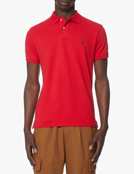 Поло с короткими рукавами, тонкая базовая модель Ralph Lauren, красный