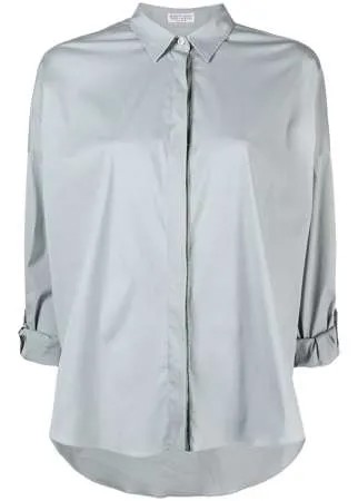 Brunello Cucinelli атласная блузка с потайной застежкой