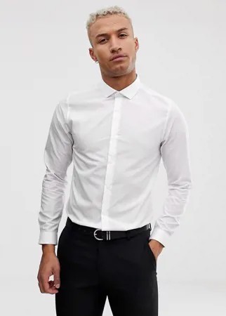 Белая рубашка скинни Burton Menswear-Белый