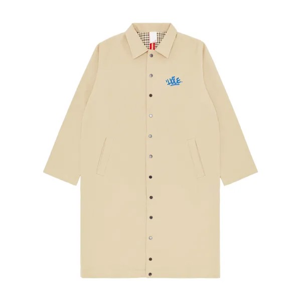 LONG TRENCH COAT WITH SPRING DETAILED