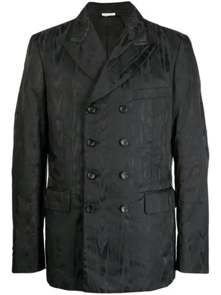 Comme des Garçons Homme Plus фактурный пиджак с заостренными лацканами, черный