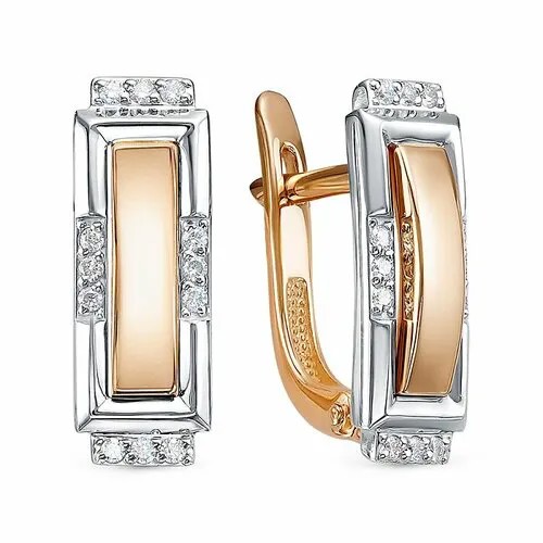 Серьги Бриллианты Костромы, красное золото, 585 проба, бриллиант