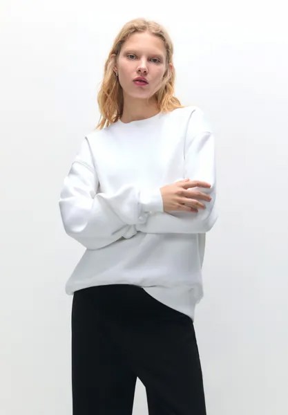 Толстовка OVERSIZE PULL&BEAR, цвет white