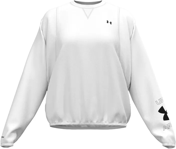 Свитшот женский Under Armour Woven Graphic Crew белый 42-44