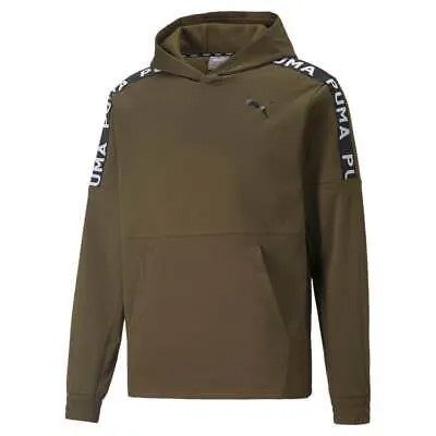 Puma Fit Pwrfleece Training Pullover Hoodie Mens Green Повседневная верхняя одежда 52212462