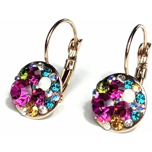 Серьги Florento, хрусталь, кристаллы Swarovski, серебряный