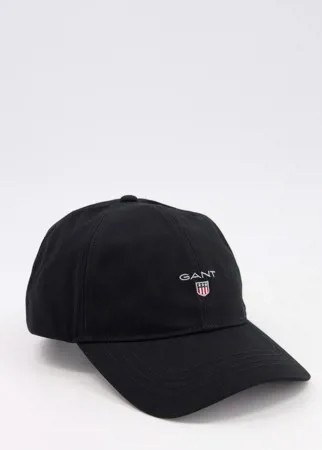 Черная кепка с маленьким логотипом Gant-Черный цвет