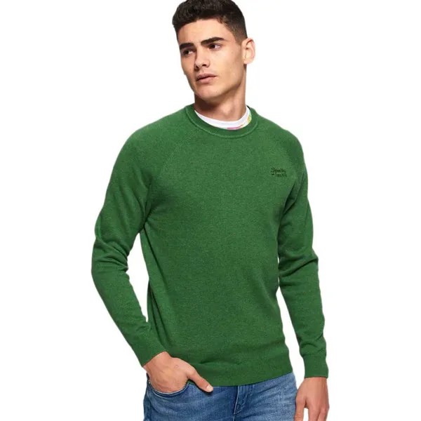 Свитер Superdry Orange Label Cotton Crew, зеленый