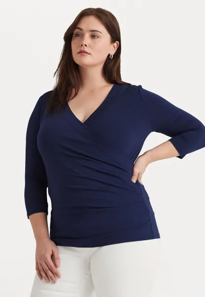 Топ с длинными рукавами ALAYJA 3/4 SLEEVE Lauren Ralph Lauren Woman, синий