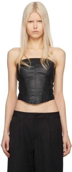 Черный джинсовый топ без рукавов Vampy Ksubi
