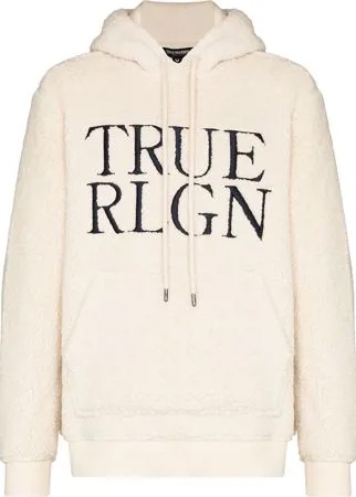 True Religion худи из шерпы с вышитым логотипом