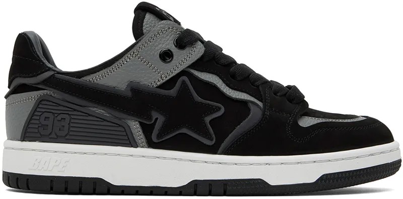 Черно-серые кроссовки Sk8 Sta #6 M2 Bape, цвет Black