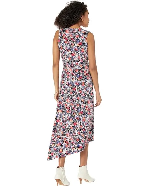 Платье BCBGMAXAZRIA Floral Matte Jersey Dress, цвет Painterly Carnation