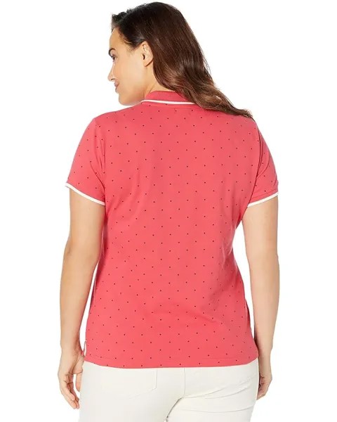 Поло U.S. POLO ASSN. Dot Print Pique Polo Shirt, цвет Winterberry