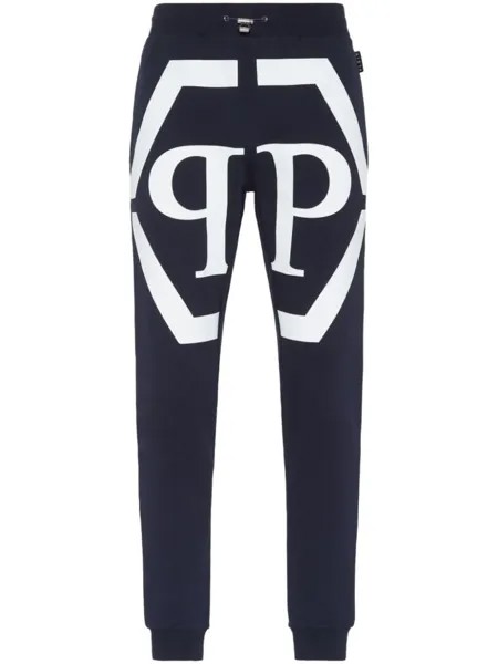 Philipp Plein спортивные брюки с логотипом, синий