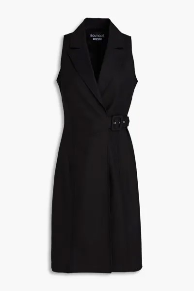 Мини-платье из смесового хлопка Boutique Moschino, черный