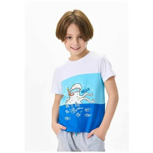 Фуфайка (футболка) детская для мальчиков колор-блок SS22C38901224
